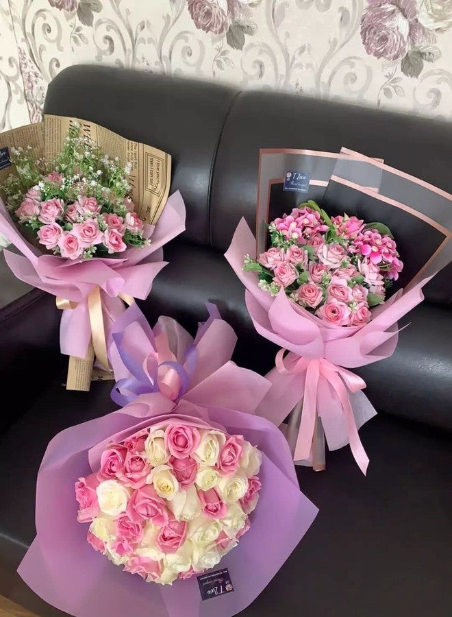 Oasis Gift Wrapping Frosted Cellophane Roll For Multipurpose Hamper Packaging & Flower Bouquet Wrapping, 80cmx25mtr, 1 Roll (Lilac) - Image 4